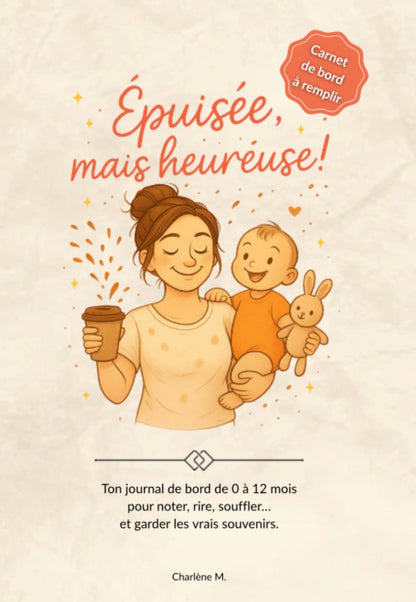 Pack naissance - Épuisée mais heureuse ! + Carnet de suivi bébé